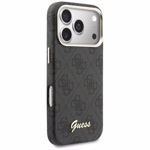 Guess 4G Script MagSafe Чехол для iPhone 17 Pro Max - чёрный