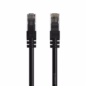 Orico PUG-C6 CAT6 1000Mbps RJ45 Ethernet Network Cable Internet LAN Round 1m - Black