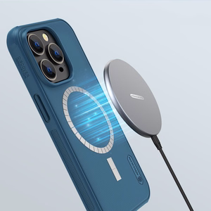 Dėklas Nillkin Super Frosted Shield Pro Magnetic Apple iPhone 14 Pro Max mėlynas
