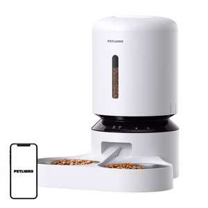 Petlibro Granary maisto dozatorius su dvigubu dubenėliu, Wifi, 5L (baltas)