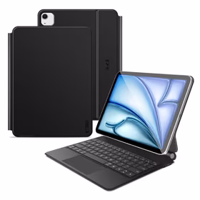 Tech-Protect Smartcase Magnetinis su klaviatūra iPad Air 10.9” 2020 / 2022 / iPad Air 11” 2024 / 2025 - Juodas