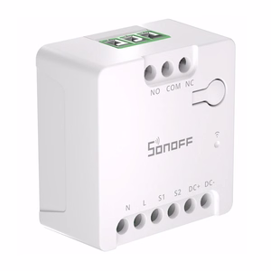 SONOFF MINI-D išmanusis WiFi Matter jungiklis (AC/DC 12-48V, sausas kontaktas)