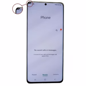 Дисплей LCD совместимый Samsung G998 S21 Ultra с рамкой / Phantom Silver / (восстановленный: Telemax) (с дефектами 1)