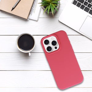 Tel Protect silikoninis Premium dėklas Iphone 16 Pro Max - avietinis