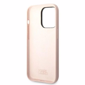 Karl Lagerfeld KLHCP14LSNIKBCP iPhone 14 Pro 6.1" kietasis dėklas rožinis/rožinis Silikoninis Ikonik