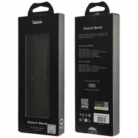 Dirželis Audi Logo Genuine Leather Magnetic Ring skirtas Apple Watch 44/45/46/49mm juodas