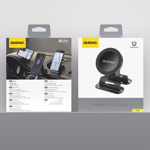 Dudao F25 MagSafe-compatible car mount dashboard or windshield - juodas