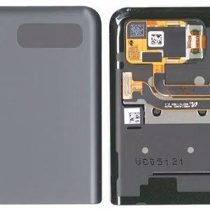 LCD ekranas Samsung F707 Z Flip 5G su jutikliniu ekranu ir rėmu (Išorinis) Mystic Grey originalus (naudotas Grade C)