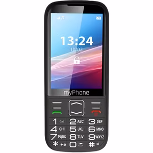 myPhone Halo 4 LTE – mygtukinis telefonas, juodas, 3.5 colių TFT, 128/64 MB, Dual SIM, 3G, Bluetooth, 2 MP kamera, 2500 mAh