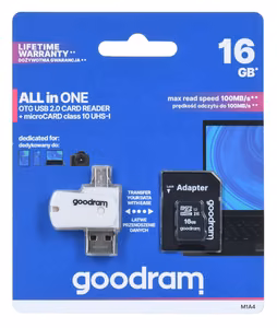 Goodram M1A4-0160R12 16 GB MicroSDHC Class 10 UHS-I atmintis