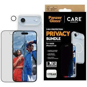 CARE by PanzerGlass flagmanas privatumo 3in1 dėklas + privatumo stiklas + lęšis iPhone Air