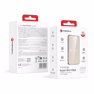 Išorinė baterija saderinta su MagSafe Forcell F-Energy SuperSlim F5K8 QC4.0 PD3.0 15W 5000 mAh titano dykumos spalva