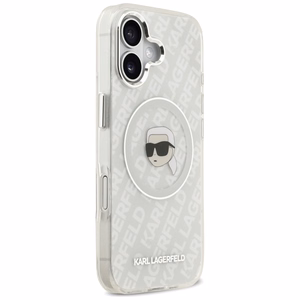 Karl Lagerfeld IML Karl Head Logo MagSafe iPhone 17 Case - Gray