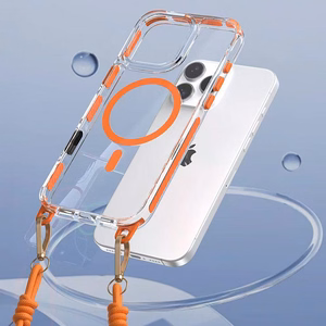 Tel Protect Strap Dėklas telefonui iPhone 15 Pro oranžinis