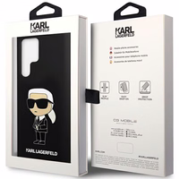 Karl Lagerfeld Silikoninis Ikonik dėklas telefonui Samsung Galaxy S24 Ultra - juodas
