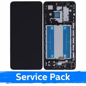Ekranas skirtas Samsung A013 A01 Core (2020) juodas su rėmeliu (Service Pack)