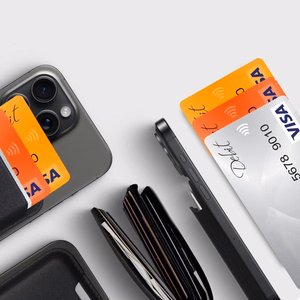 Tech-Protect MagWallet Magnetinis dėklas su universaliu magnetiniu kortelių ar dokumentų laikikliu - juodas