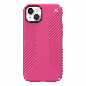 Speck Presidio2 Grip MagSafe case for iPhone 14 Plus, with non-slip grip, Digital Pink / Blossom Pink / White
