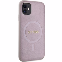 Guess GUHMN61PSAHMCP dėklas telefonui iPhone 11 / Xr - rožinis Saffiano Magnetinis