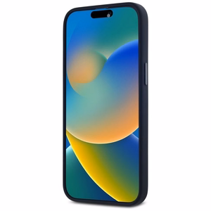 Karl Lagerfeld Silikoninis Shadow Metal Initial Magnetinis dėklas telefonui iPhone 15 Pro juodas