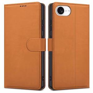 Dėklas Fancy Wallet Xiaomi Redmi 15 4G/Redmi 15 5G rudas