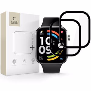 Tech-Protect Glass Flex+ hibridinis stiklas, 2 vnt. komplektas, skirtas Xiaomi Redmi Watch 6, juodas