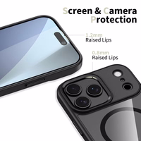 Tech-Protect MagMat Magnetinis dėklas telefonui iPhone 17 Pro - Skaidrus juodas