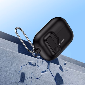 Tech-Protect Slim Hook dėklas su karabinu, skirtas Apple AirPods Pro 1 / 2 – juodas