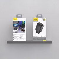 Dudao A29 65W GaN sieninis įkroviklis 2 x USB-C + 1 x USB-A - juodas
