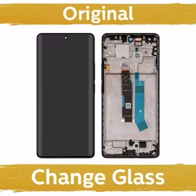 LCD ekranas suderinamas su Xiaomi Redmi Note 14 Pro 4G su rėmeliu / Midnight juodas / (Atnaujintas: Kinija)