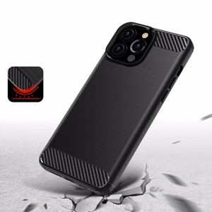 Carbon Case гибкий TPU чехол для iPhone 13 Pro Max чёрный