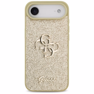 Guess Fiksuotas Blizgus Didelis 4G dėklas telefonui iPhone Air - auksinis