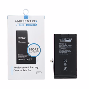 AmpSentrix Basic baterija, skirta iPhone 12 / 12 Pro (didelė talpa 3300 mAh)