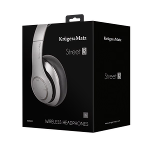 Kruger&Matz Street 3 Wireless belaidės ausis gaubiančios ausinės, grafito spalvos