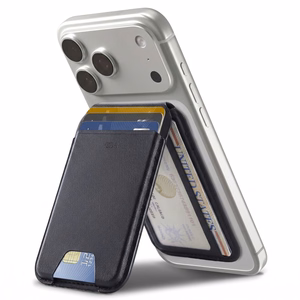 ESR Classic su RFID apsauga magnetinis „MagSafe“ kortelių dėklas telefonui su stovu – juodas