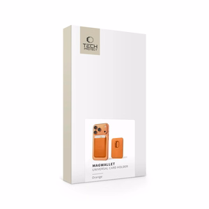 Kortelių dėklas Tech-Protect CH01 MagWallet MagSafe oranžinis