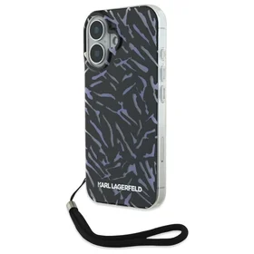 Karl Lagerfeld Zebra Su Virve iPhone 16 Dėklas - Violetinė