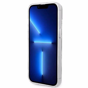 Guess GUHMP14MHTRMS iPhone 14 Plus 6.7" sidabrinis/sidabrinis kietas dėklas Metalinis kontūras Magnetinis