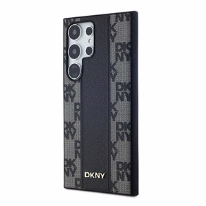DKNY Odinis langeliais raštuotas magnetinis dėklas Samsung Galaxy S24 Ultra - juodas