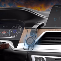 Automobilinis laikiklis Dudao "F21 Pro" Juodas (15W / Magsafe suderinamas) (magnetinis / lipnus pagrindas)