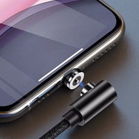 USAMS kampinis magnetinis laidas USB-A/Lightning 1m U54 juodas SJ444USB01 (US-SJ444)