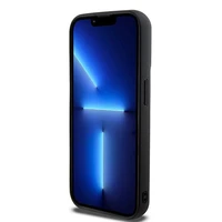 DKNY 3D Guminis dėklas su pasikartojančiu raštu iPhone 15 Pro Max - juodas