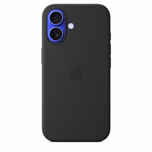 Apple Silicone Case - silikoninis dėklas su MagSafe, skirtas iPhone 16, juodas