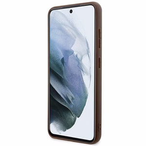 Guess GUHCS23S4GMGBR S23 S911 rudas/rudas kietas dėklas 4G Big Metal Logo