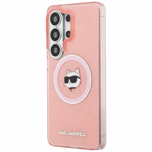 Karl Lagerfeld IML Repeated Choupette MagSafe Dėklas for Samsung Galaxy S26 Ultra - rožinis