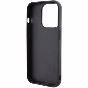 Karl Lagerfeld dėklas telefonui su stovu Gripstand Saffiano Karl&Choupette Pins iPhone 15 Pro - juodas