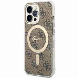 Guess GUHMP13LH4STW iPhone 13 Pro / 13 6.1" rudas/rudas kietas dėklas 4G MagSafe