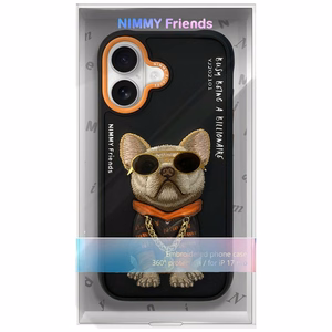 Nimmy Glasses Cool Dog dėklas telefonui iPhone 17 - juodas