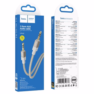 Audio adapteris Hoco UPA32 3,5mm į 3,5mm (p-p) auksinis