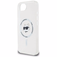 Karl Lagerfeld IML Metal Choupette Head MagSafe iPhone 16e dėklas telefonui - baltas